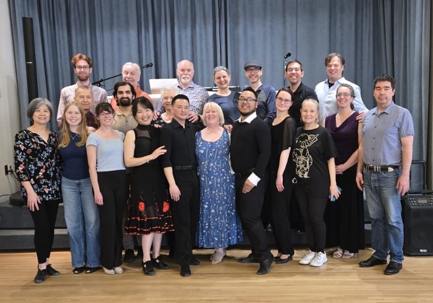 Ballroom dancers performing at Kelowna event